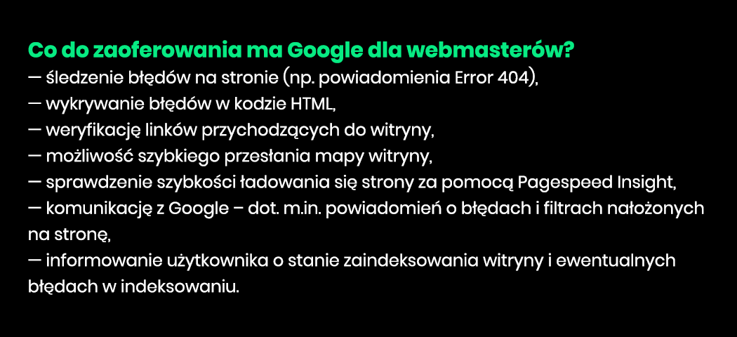 Google dla webmasterów