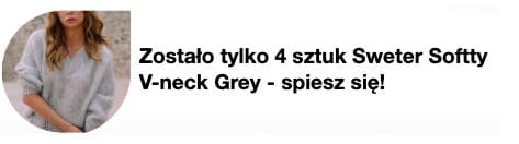Przykład FOMO w branży fashion.