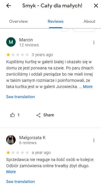 Negatywne fałszywe opinie