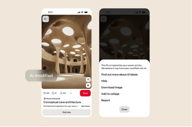 Oznaczanie treści AI na Pinterest