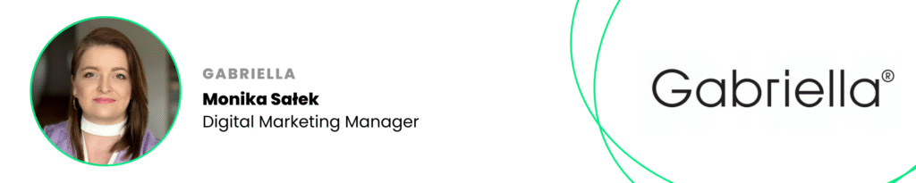 Baner promujący wywiad z Moniką Sałek z Gabrielli na temat e-commerce, trendów w modzie i roli nowych technologii