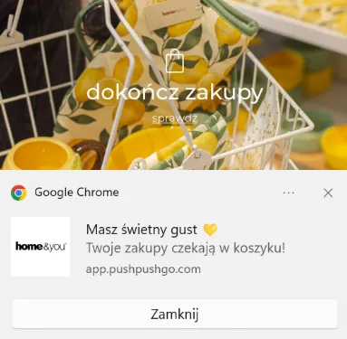 web push – ratowanie porzuconych koszyków